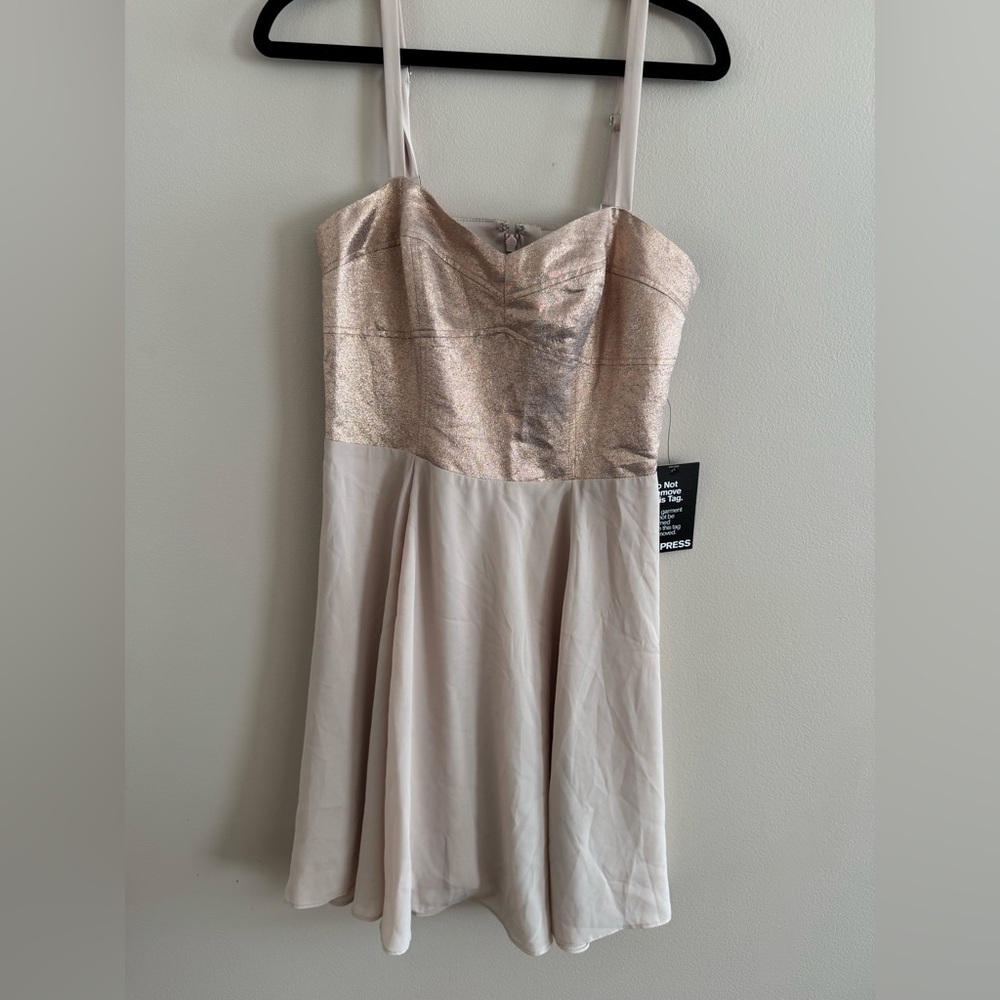 Express metallic mini dress NWT